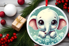 Round Christmass Ornament PNG Product Image 2