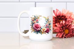 Vibrant Horizontal Frame with Small Carnation | Sublimation Product Image 2