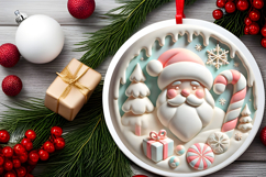 Round Christmass Ornament PNG Product Image 2