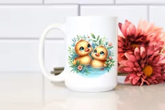 Ducklings in a Pond |T-shirt, Mug PNG Product Image 3