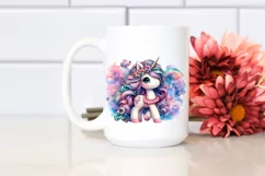 Cute Unicorn Beachwear Dreamy Nebula | Clipart Product Image 2