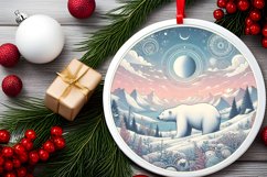 Round Christmas Ornament Sublimation|Clipart Product Image 2