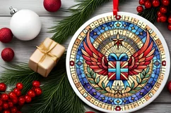 Round Christmas Ornament Sublimation|Clipart Product Image 2