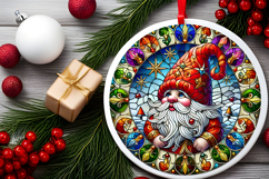 Round Christmass Ornament PNG Product Image 2