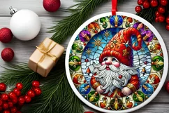 Round Christmas Ornament Sublimation|Clipart Product Image 1