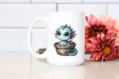 A Cute Baby Dragon Smiling in Recipient Clipart Product Image 2
