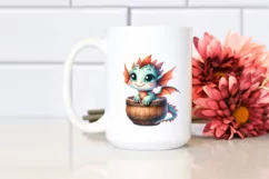 A Cute Baby Dragon Smiling in Recipient Clipart Product Image 2