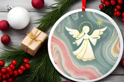Round Christmass Ornament PNG Product Image 2