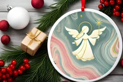 Round Christmas Ornament Sublimation|Clipart Product Image 1