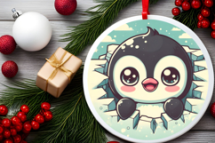 Round Christmass Ornament PNG Product Image 2