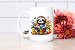 Artistic Baby Sloth Image Watercolor Style Product Image 2