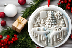 Round Christmass Ornament PNG Product Image 2