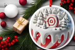 Round Christmass Ornament PNG Product Image 2