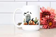 Simple Funny Halloween Clipart with Tombstone, High-Res PNG Product Image 2