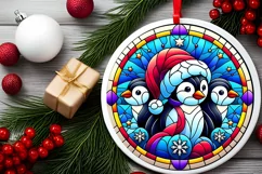 Round Christmas Ornament Sublimation|Clipart Product Image 2