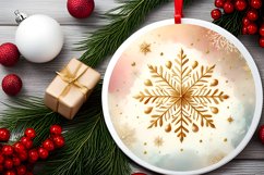 Round Christmas Ornament Sublimation|Clipart Product Image 2