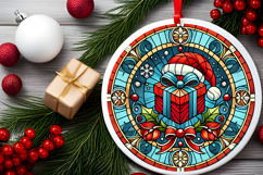 Round Christmass Ornament PNG Product Image 2