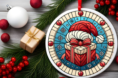 Round Christmass Ornament PNG Product Image 2