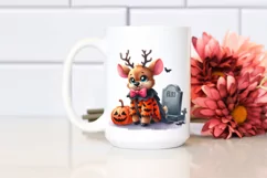 cute Baby Elk Halloween Grave | Sublimation | Clipart Product Image 2