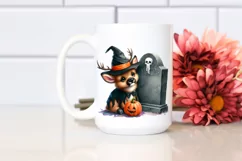 cute Baby Elk Halloween Grave | Sublimation | Clipart Product Image 2