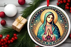 Round Christmas Ornament Sublimation|Clipart Product Image 2