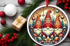 Round Christmas Ornament Sublimation|Clipart Product Image 1