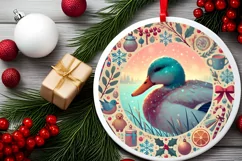 Round Christmas Ornament Sublimation|Clipart Product Image 2