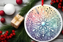 Round Christmas Ornament Sublimation|Clipart Product Image 2