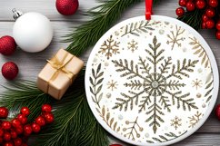 Round Christmas Ornament Sublimation|Clipart Product Image 2