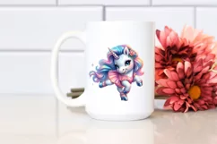 colorful Unicorn with Dance Floor PNG Product Image 2