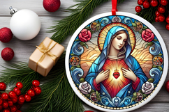 Round Christmass Ornament PNG Product Image 2