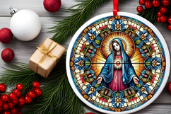 Round Christmass Ornament PNG Product Image 2