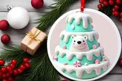 Round Christmass Ornament PNG Product Image 2