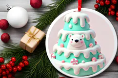 Round Christmass Ornament PNG Product Image 2