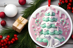 Round Christmass Ornament PNG Product Image 2