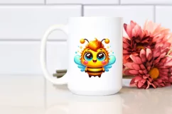 Cute Cartoon Bee Smiling | Sublimation | Clipart Product Image 2