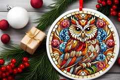 Round Christmass Ornament PNG Product Image 2