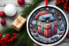 Round Christmas Ornament Sublimation|Clipart Product Image 2