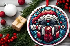 Round Christmas Ornament Sublimation|Clipart Product Image 2