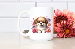 Watercolor Babydog Chrysanthemum | Clipart Product Image 2