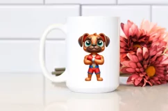 Enthusiastic Boxer Clipart, Transparent PNG Product Image 2