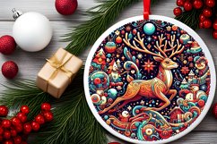 Round Christmas Ornament Sublimation|Clipart Product Image 1