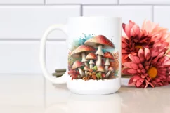 Pastel Mushroom Watercolor PNG Product Image 2