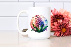 Stained Hyacinth Watercolor Splash Sublimation Clipart Product Image 2