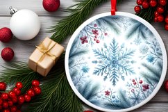 Round Christmas Ornament Sublimation|Clipart Product Image 2