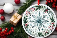 Round Christmas Ornament Sublimation|Clipart Product Image 2