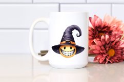 Funny Halloween Hat Smile Watercolor Clipart Product Image 2