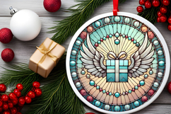 Round Christmass Ornament PNG Product Image 2