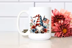 Vintage Gnome with USA Flag | Sublimation | Clipart Product Image 2