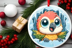 Round Christmas Ornament Sublimation|Clipart Product Image 2